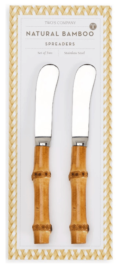 Bamboo Handle Cheese Spreaders, Set of 2