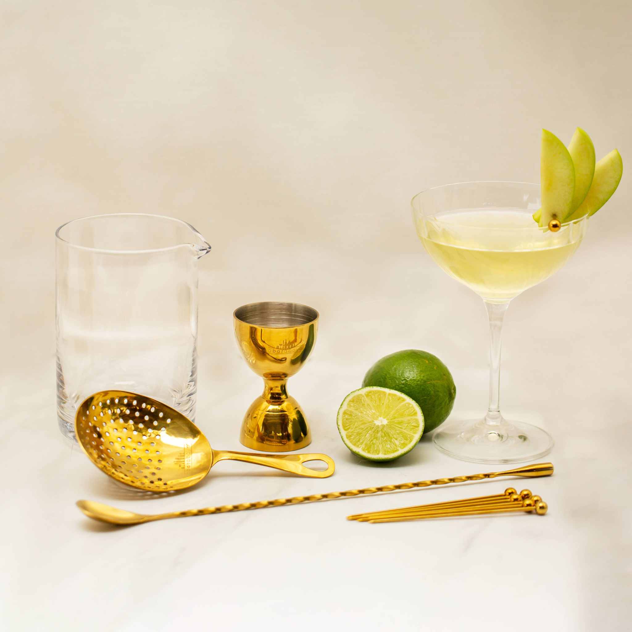 Gift Box Set Gold Stirred Mixed Beverage 10 Piece
