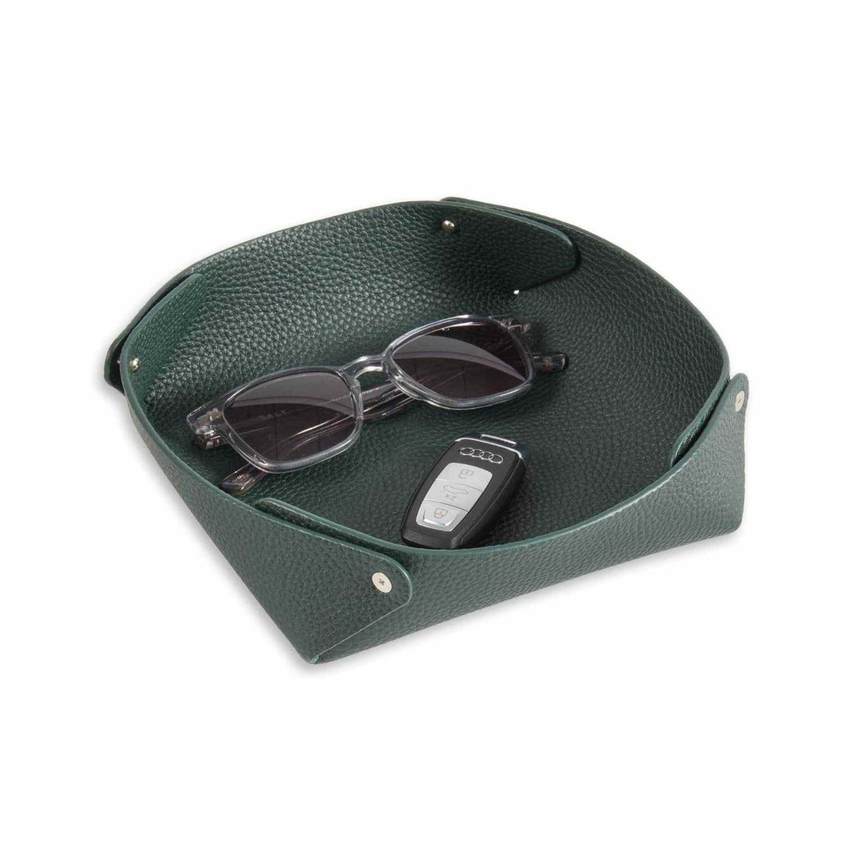 Luxe Leather Valet Tray ¨C Pebbled Finish