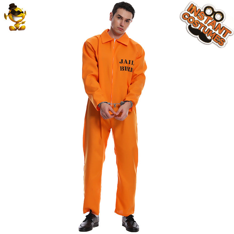 Halloween Orange Prisoner Cosplay Costume For Men And Women