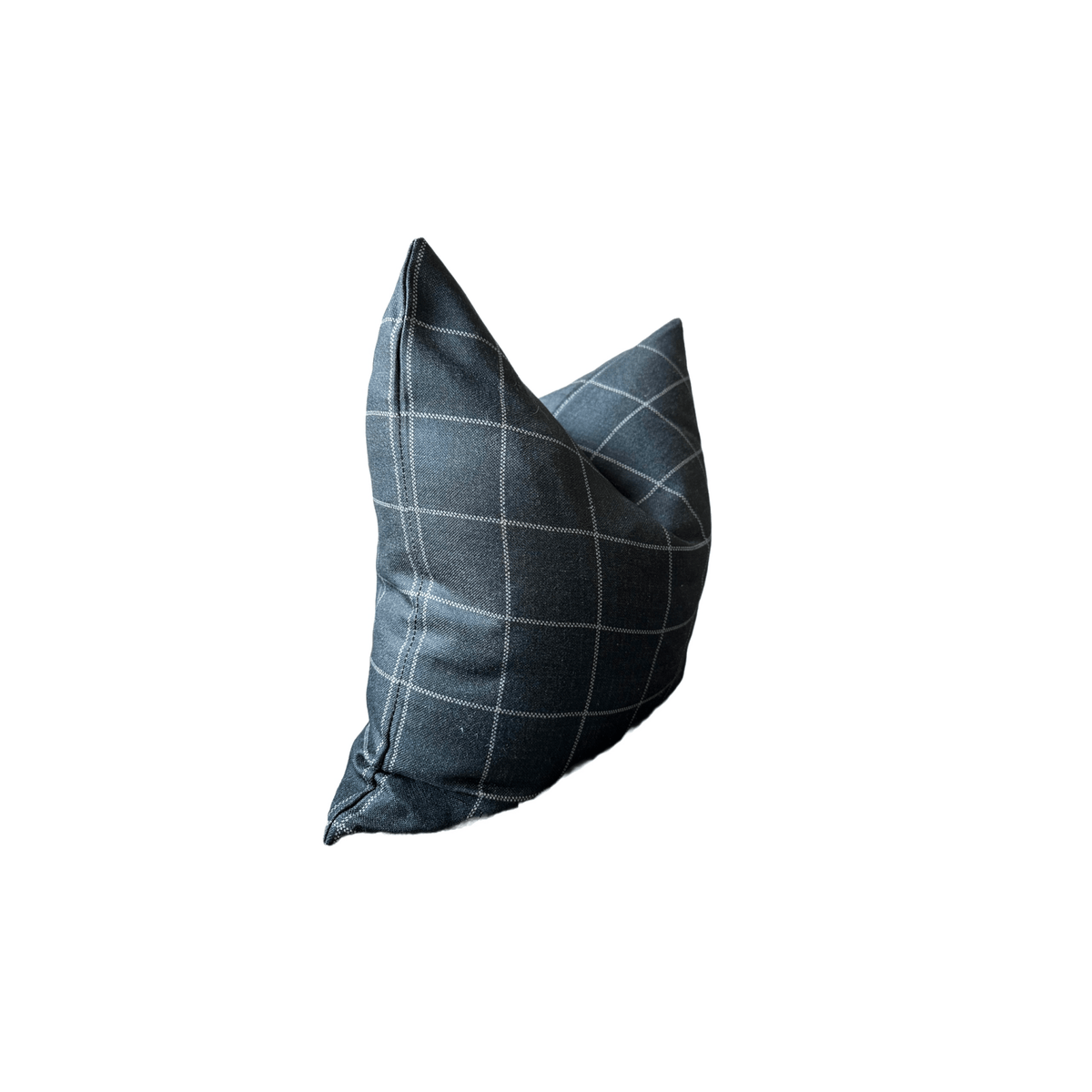 Rowe Navy Windowpane Pillow Cover ¡ª 18¡Á18 Indoor/Outdoor (Cover Only)