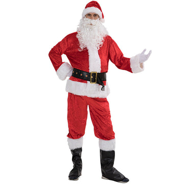 Custom Wholesale Plus Size Christmas Suit 7-Piece Classic Santa Set