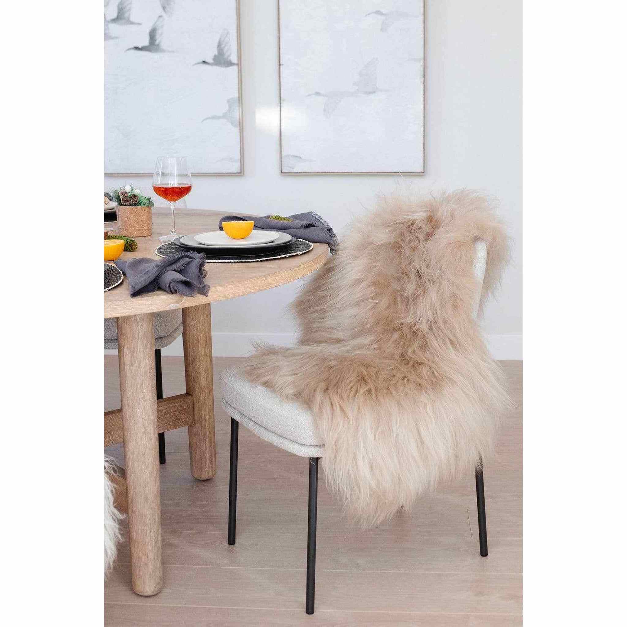 Nude Icelandic Sheepskin Throw Rug