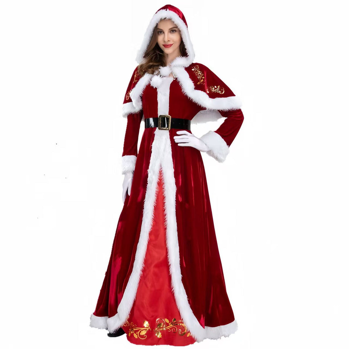 Christmas Couple Santa Costume Stage Performance Set