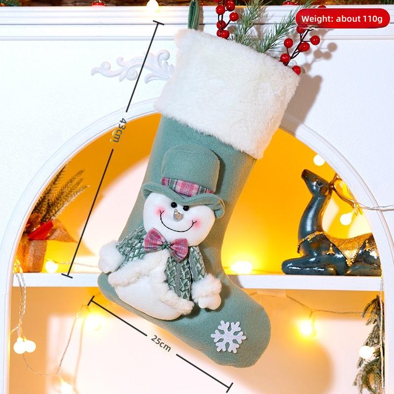 Christmas Stockings Santa Claus Socks Tree Ornaments Gift Bags