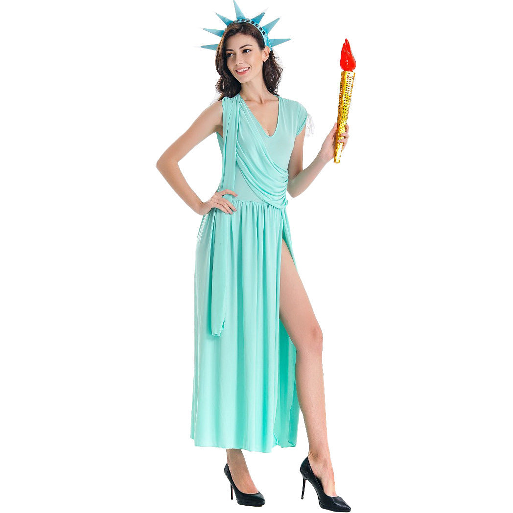 Statue Of Liberty Costume Halloween Dress S-XL