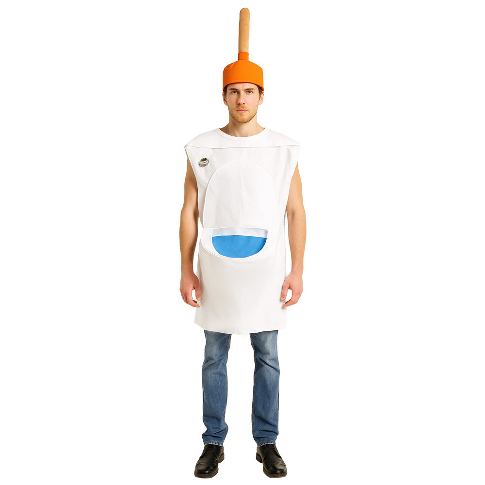 Halloween Toilet Costume Set For Adults, Cosplay Funny Outfit
