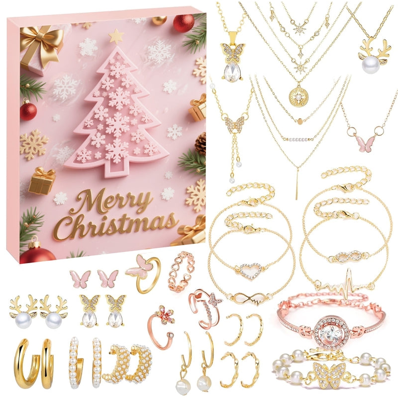 DIY Creative Children's Bracelet Silver Christmas Advent Calendar Surprise Blind Box
