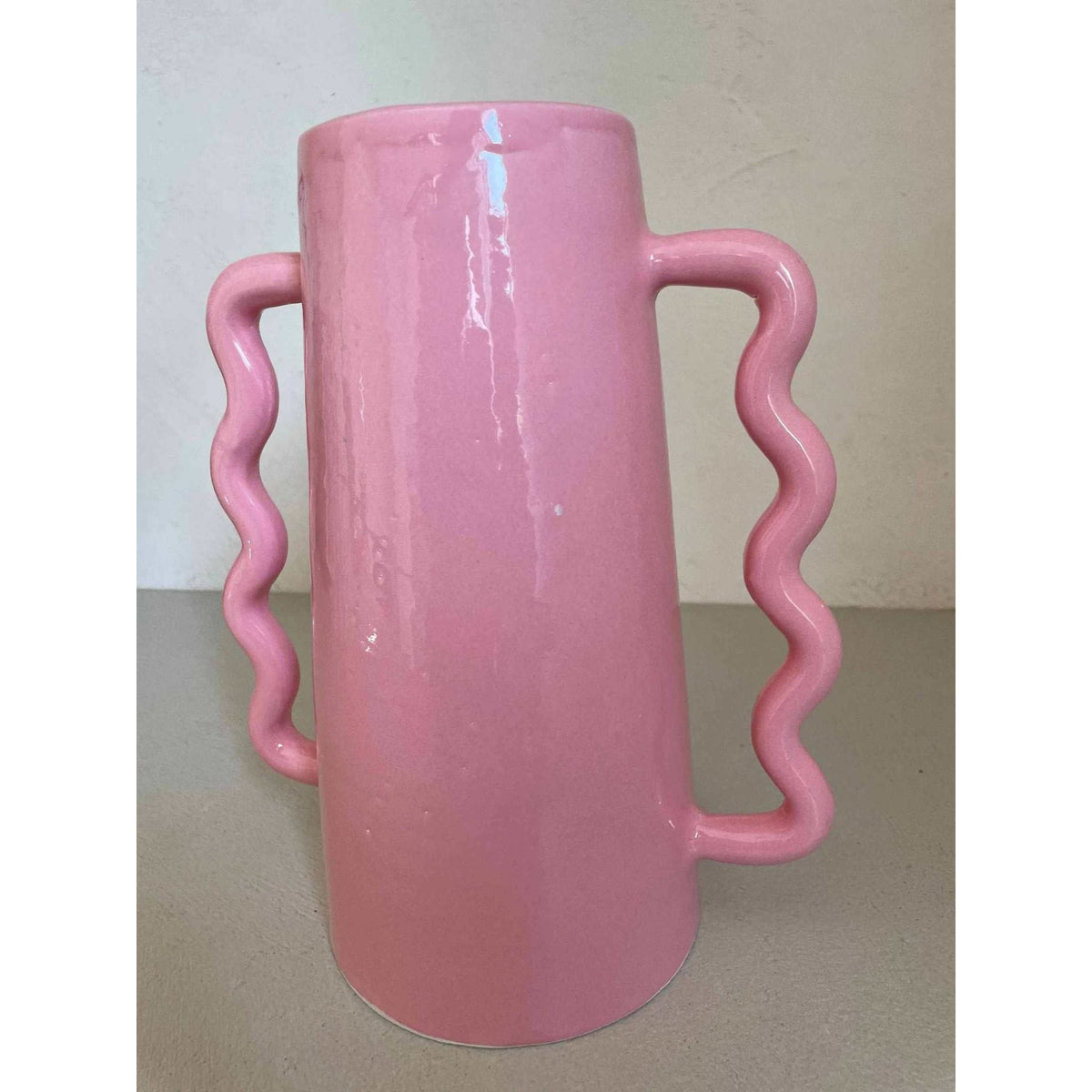 Pink Abstract Ceramic Vase