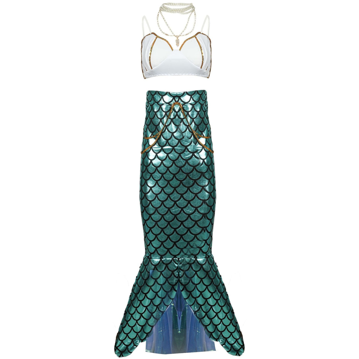 S-XXL Halloween Mermaid Costume Cosplay Sexy Mermaid Tail Dress