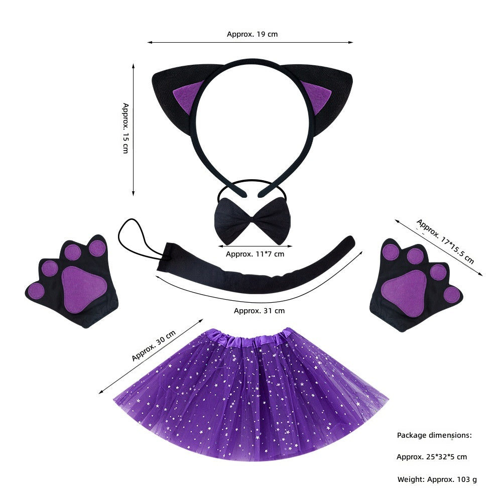 Cat Ears Headband Halloween Costume Party Animal Headwear