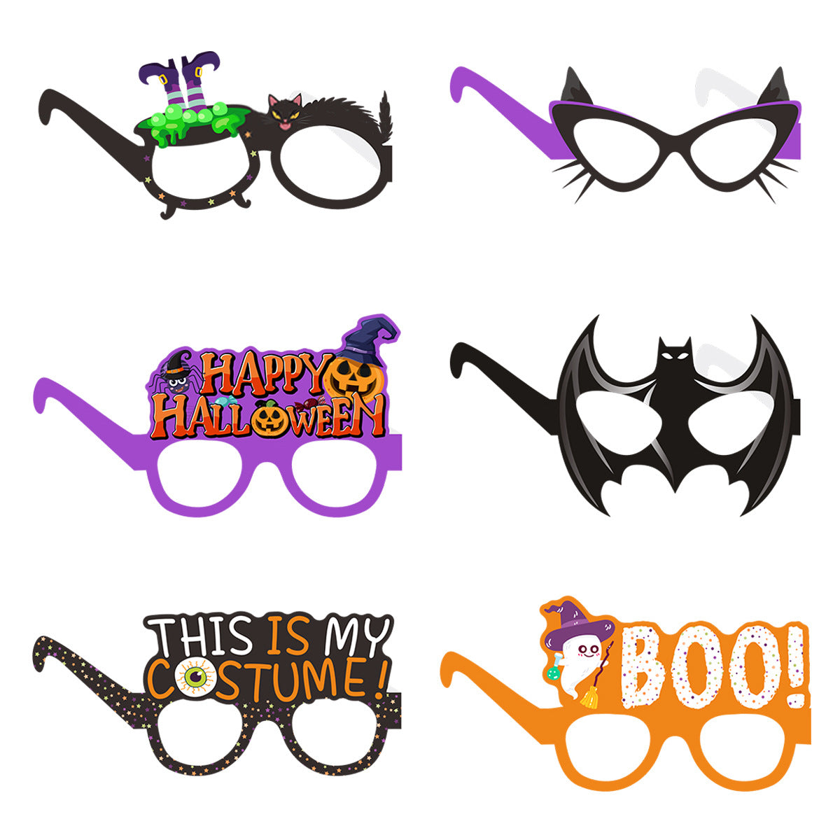 Halloween Pumpkin Bat Ghost Costume Party Glasses