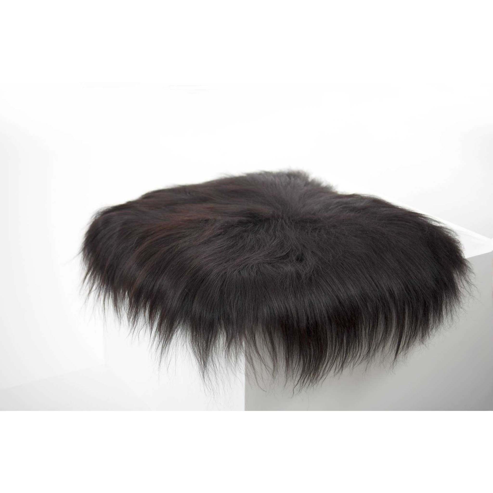 Black Icelandic Sheepskin Chair Pad