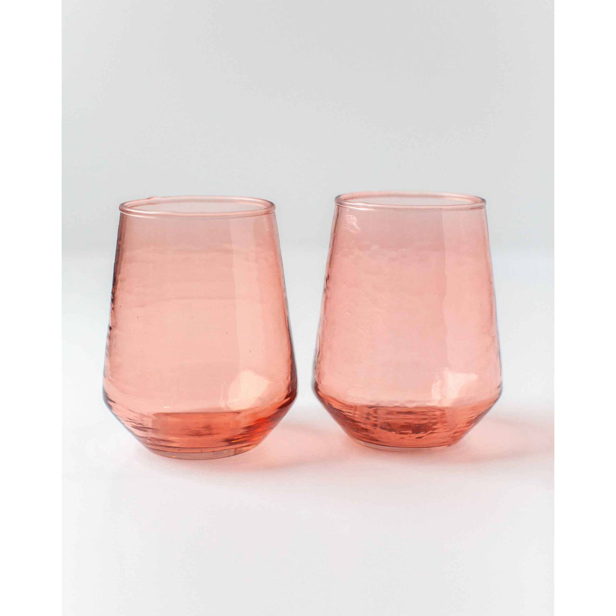 Handblown Hammered Glass Tumblers ¨C Set of 2