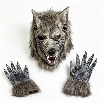 Halloween Werewolf Mask Set Scary Party Props