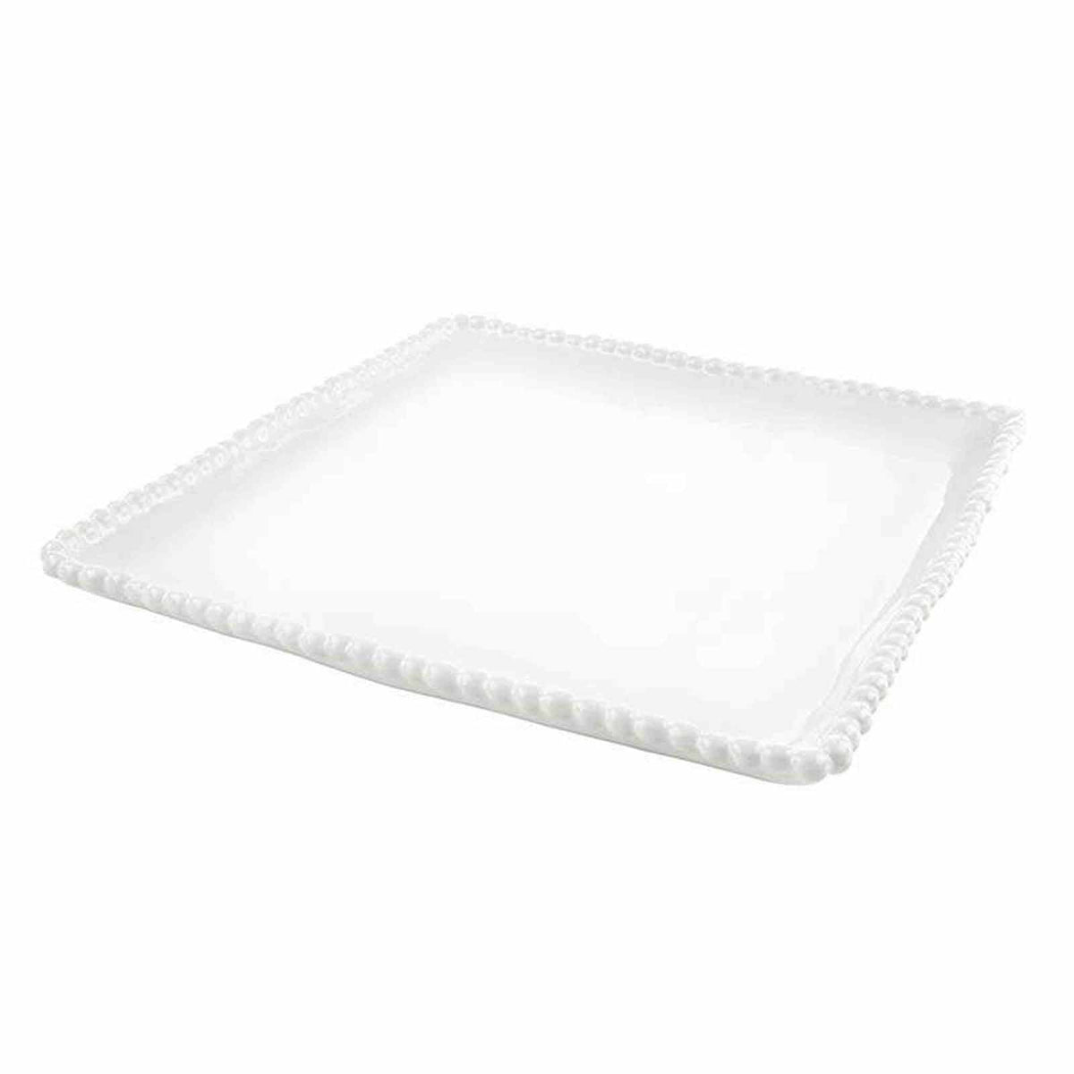 Ceramic Beaded Square Platter