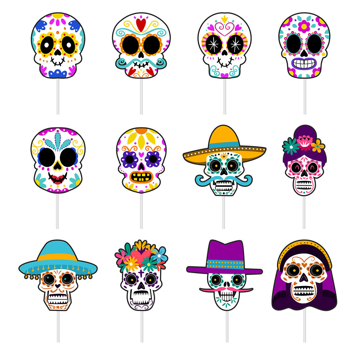 Mexican Day Of Dead Halloween Party Cake Toppers Wholesale