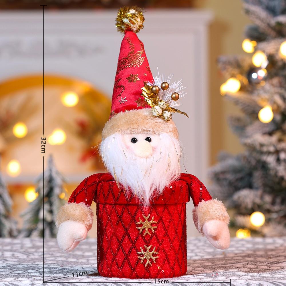Christmas Apple Candy Gift Box With Santa Snowman Reindeer
