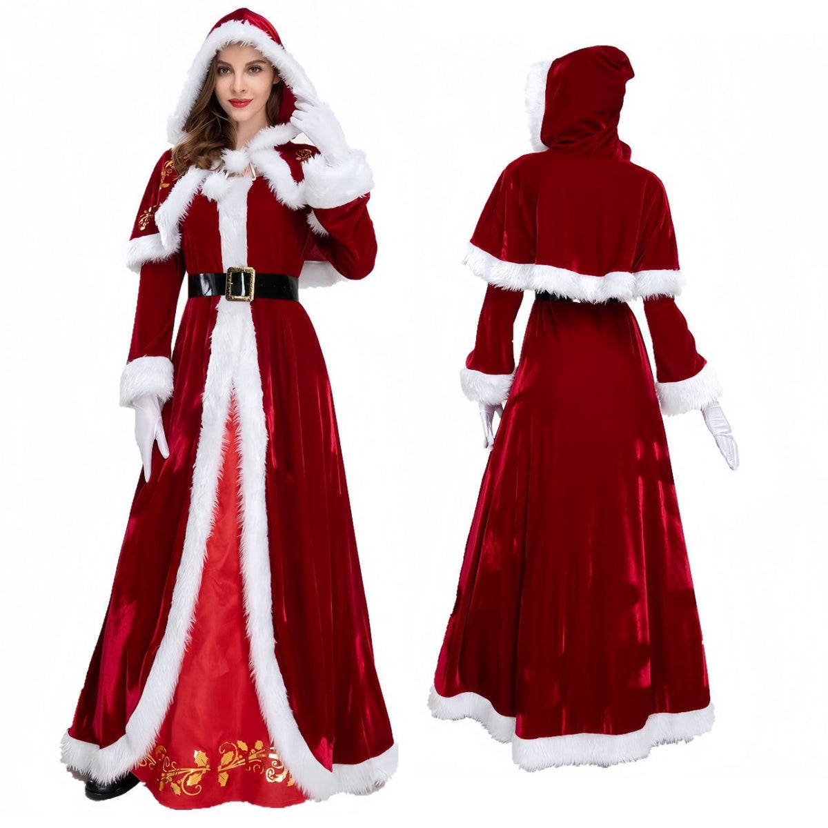 Christmas Couple Santa Costume Stage Performance Set