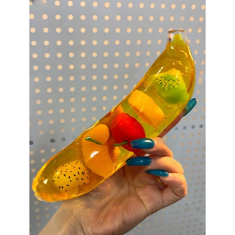 Jumbo Banana Squishy – Soft & Satisfying Stress Relief Toy