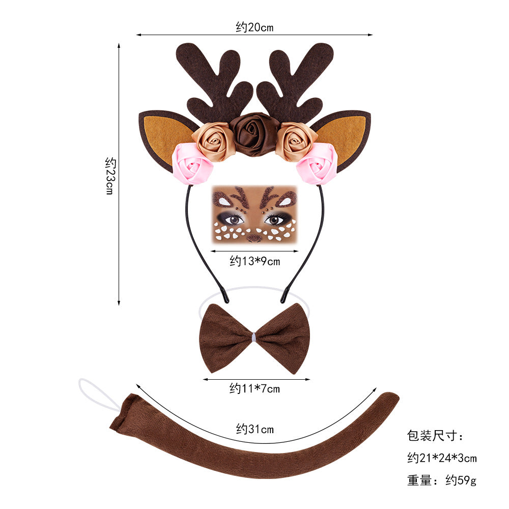 Christmas Reindeer Antler Headband Kids Costume Party Accessory