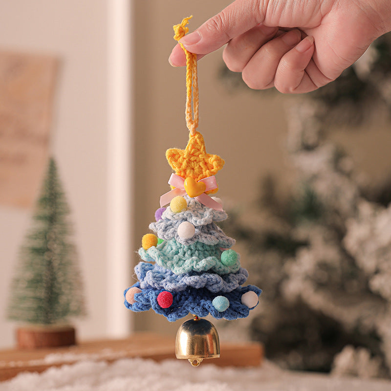 Christmas Tree Plush Ornament Crochet Car Decor