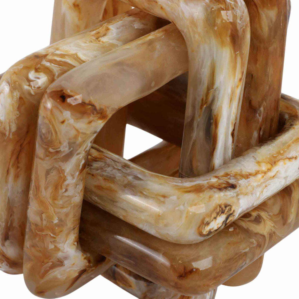 Tan 6 in. Marbled Resin Knot