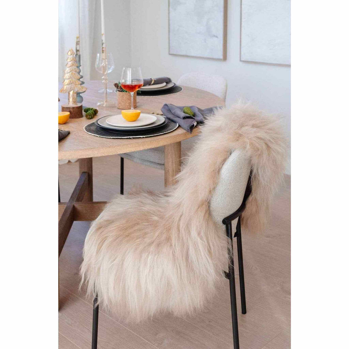 Nude Icelandic Sheepskin Throw Rug