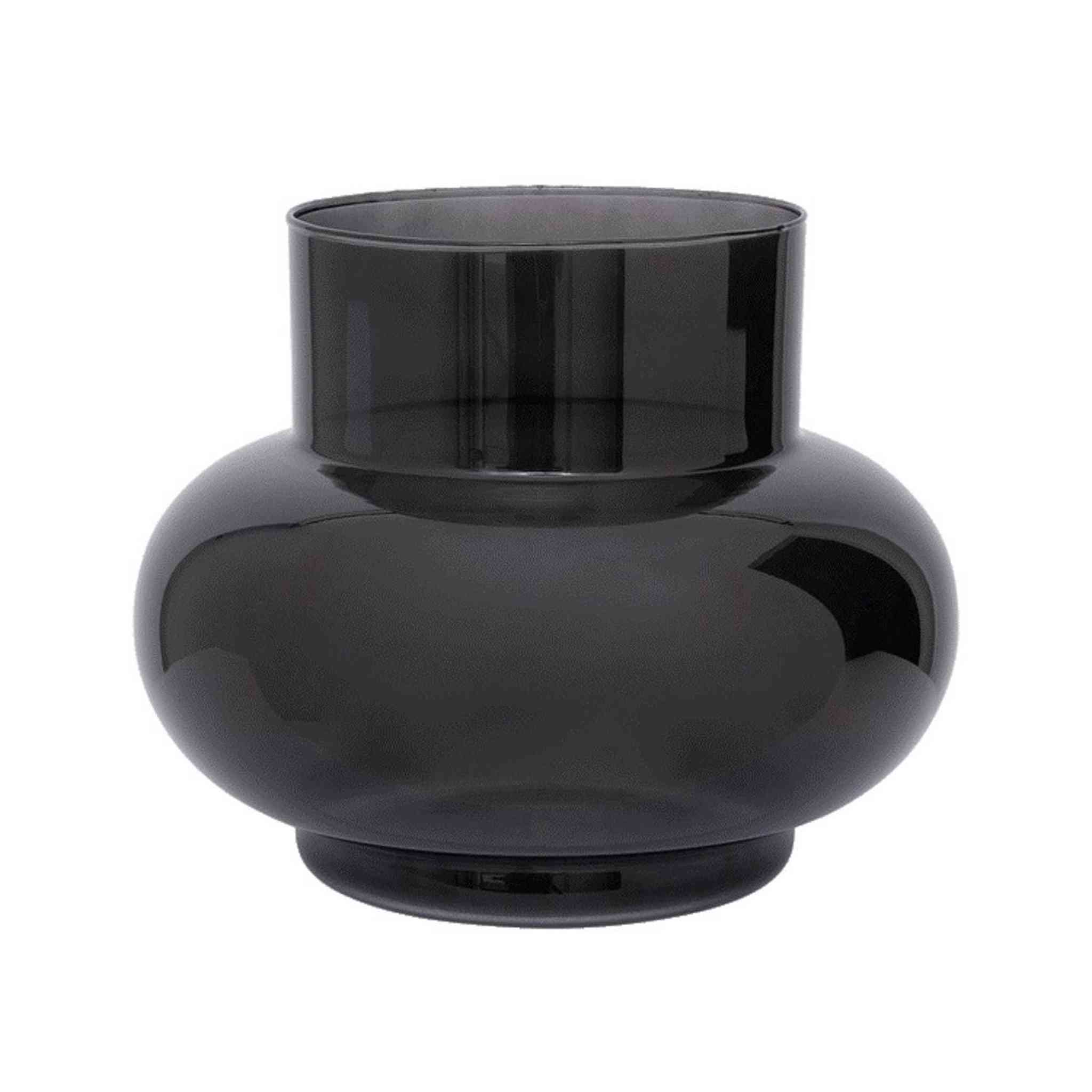 Black Recycled Vase Tummy B