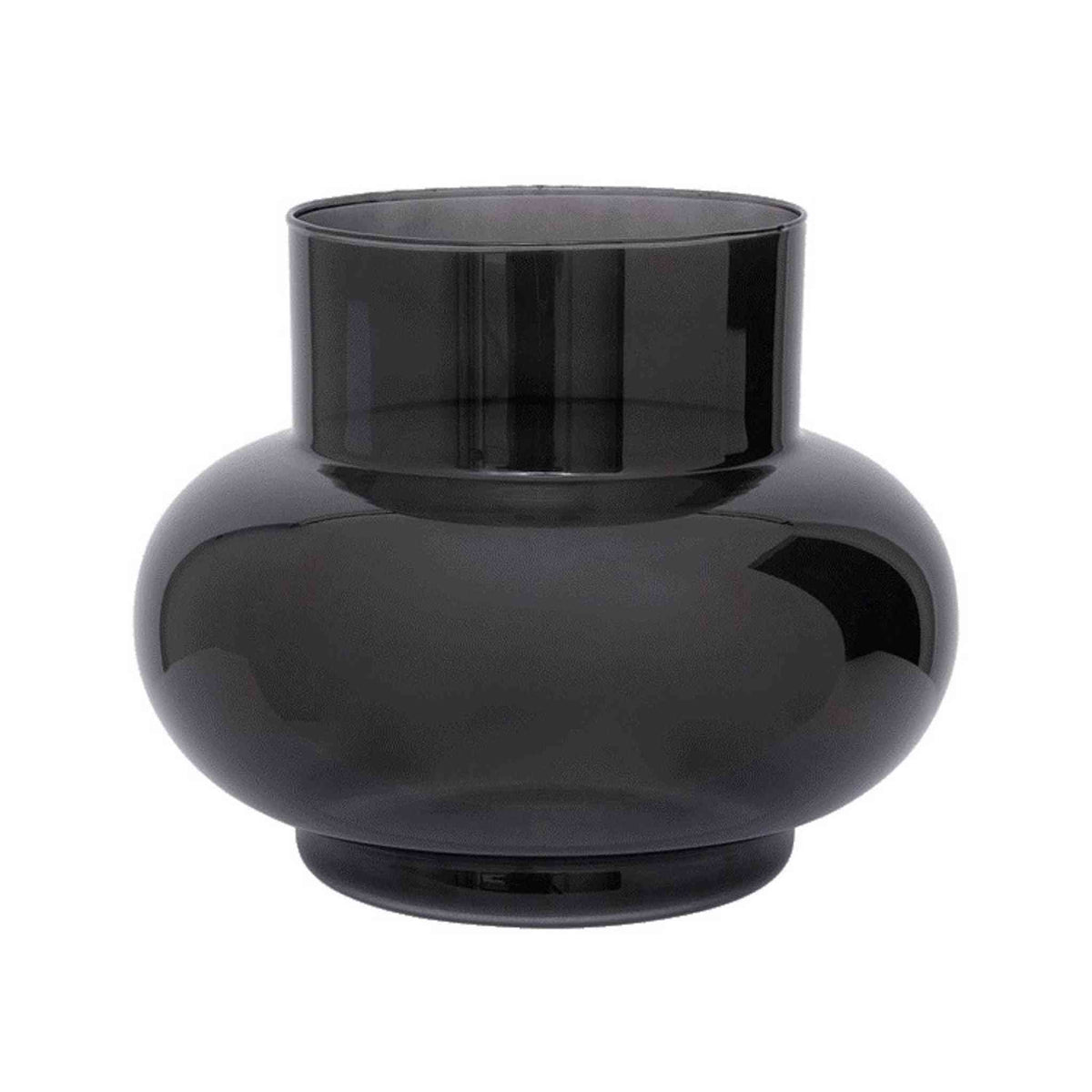Black Recycled Vase Tummy B