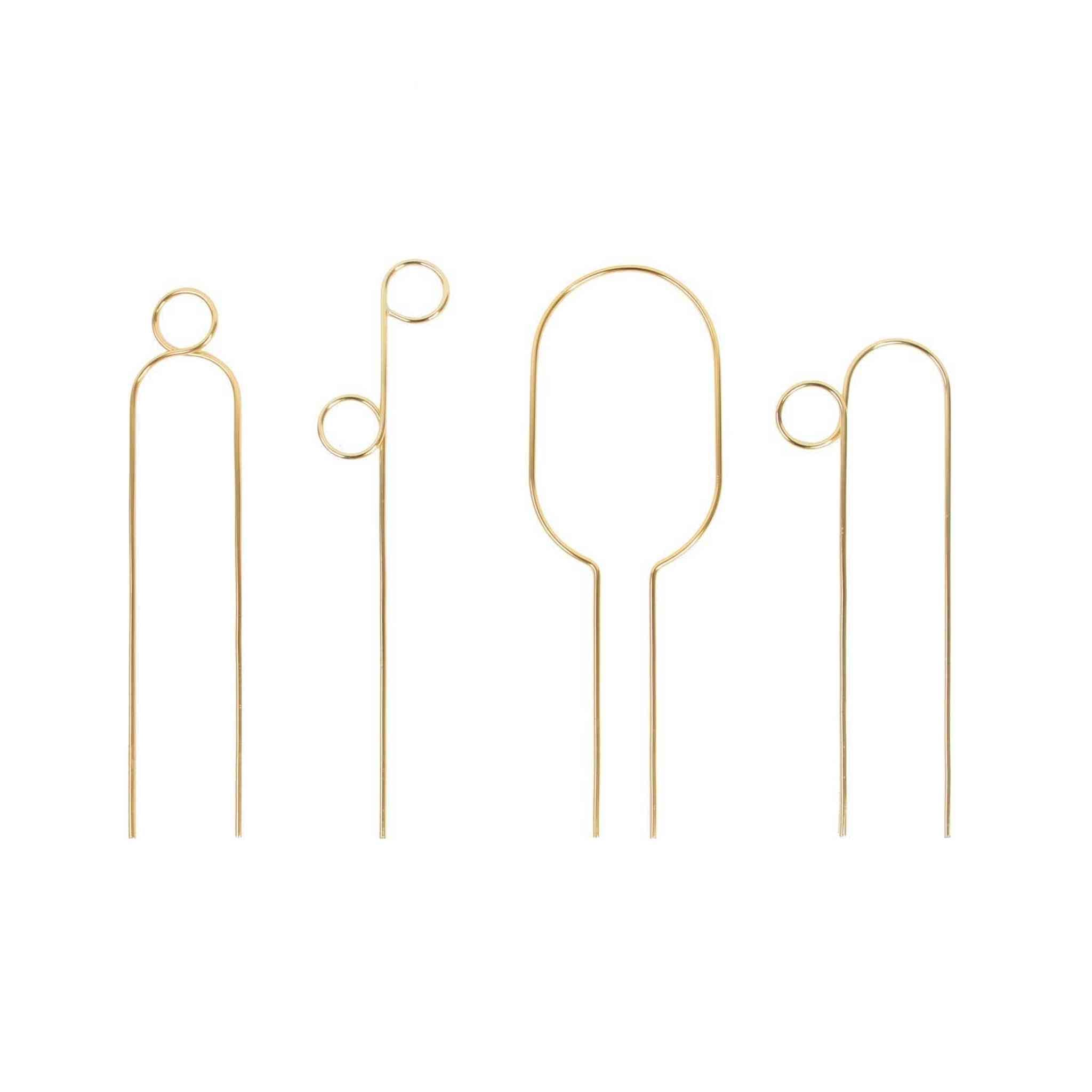 Gold Mini Plant Stake - Decorative Houseplant Support | Pompom Design