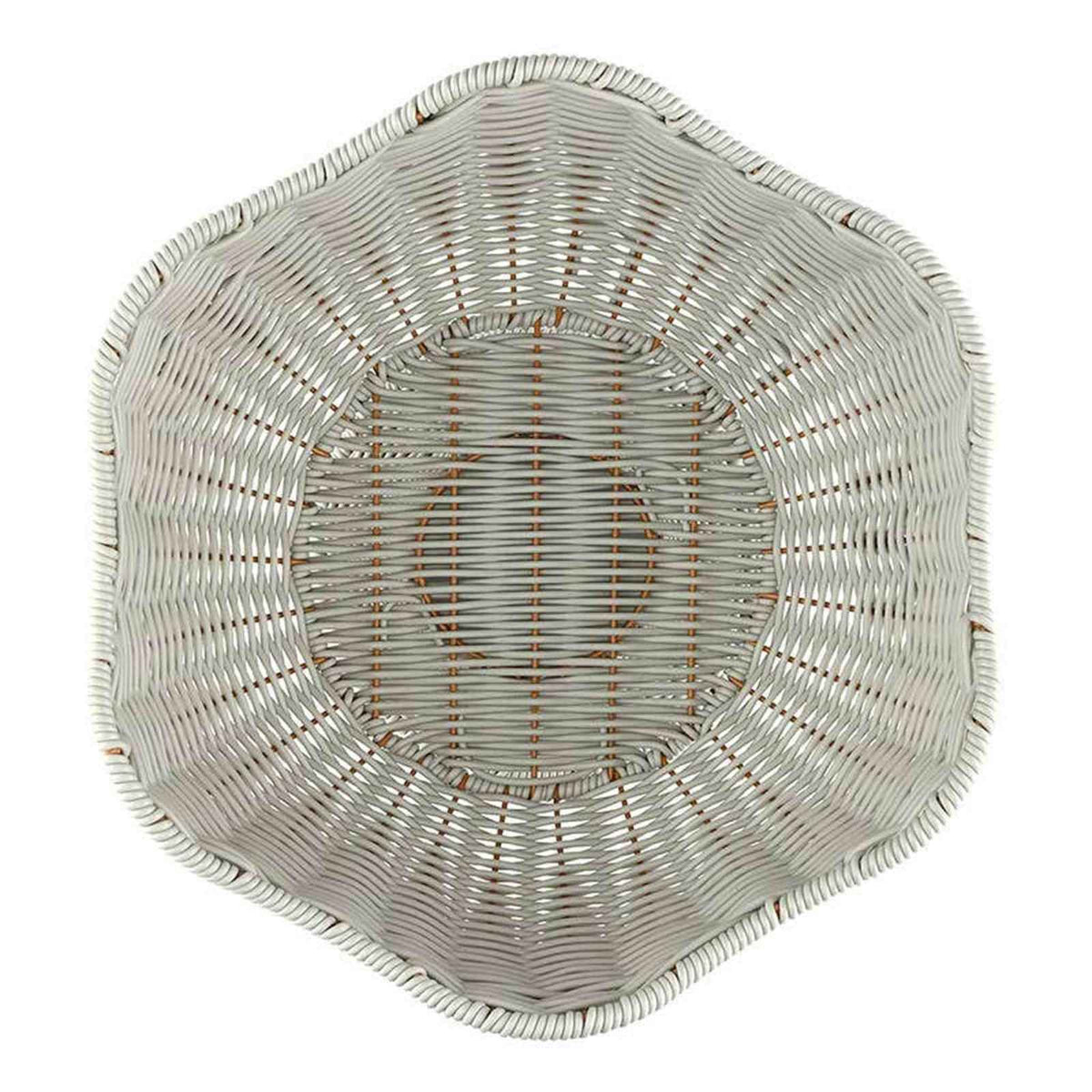 Gray Scalloped Basket
