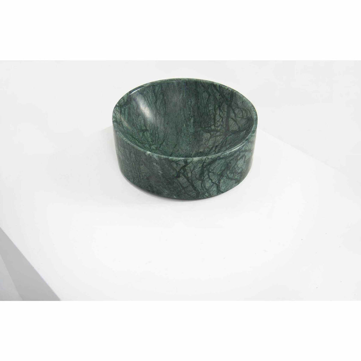 Large Empress Green Marble Deep Dish