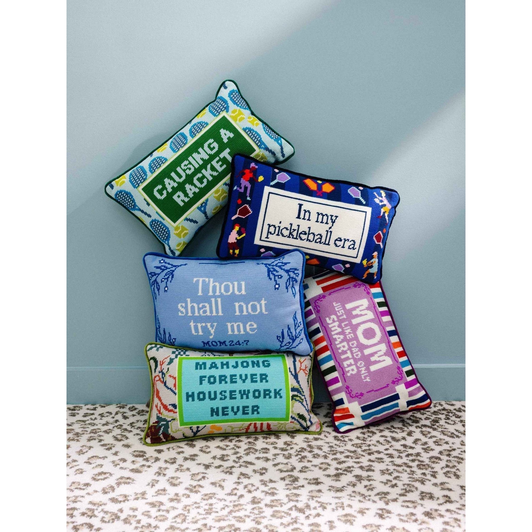 Try Me Needlepoint Pillow