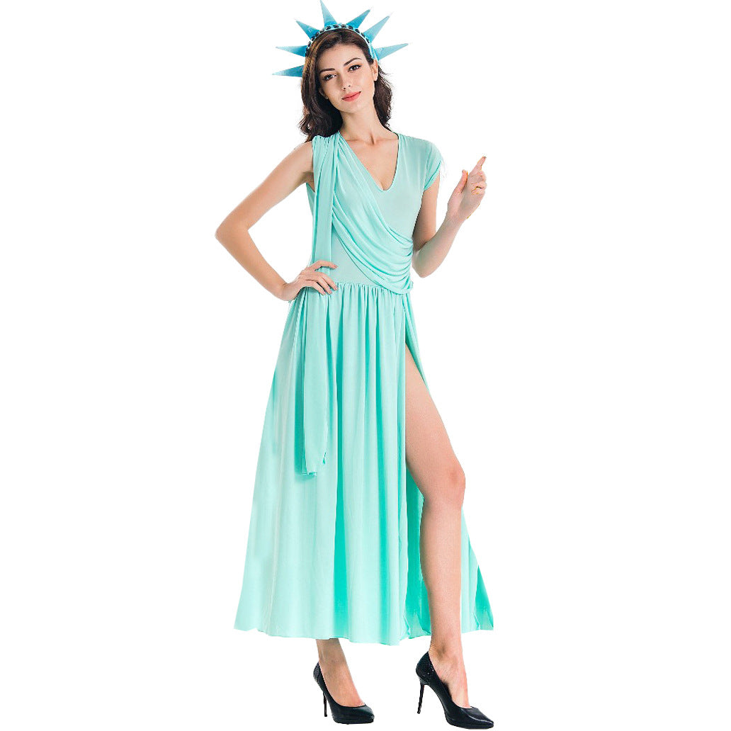 Statue Of Liberty Costume Halloween Dress S-XL