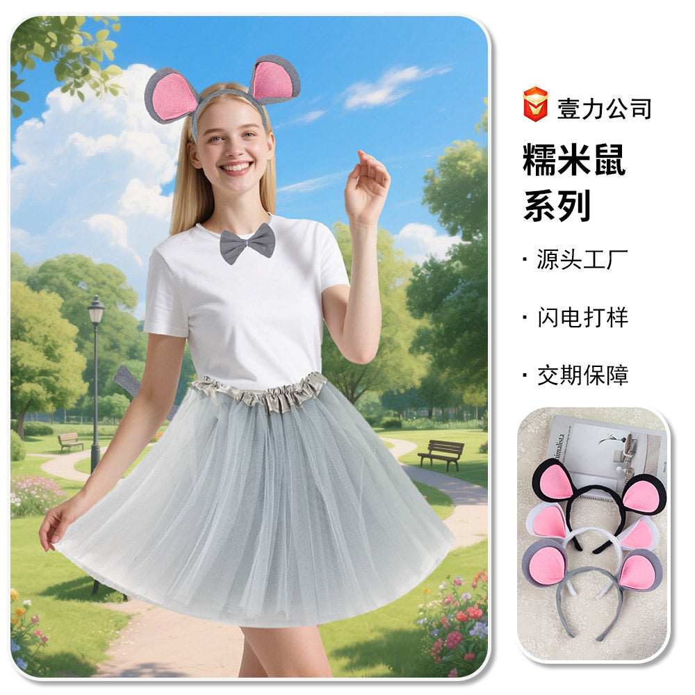 Halloween Felt Mouse Ears Headband Costume Accessory