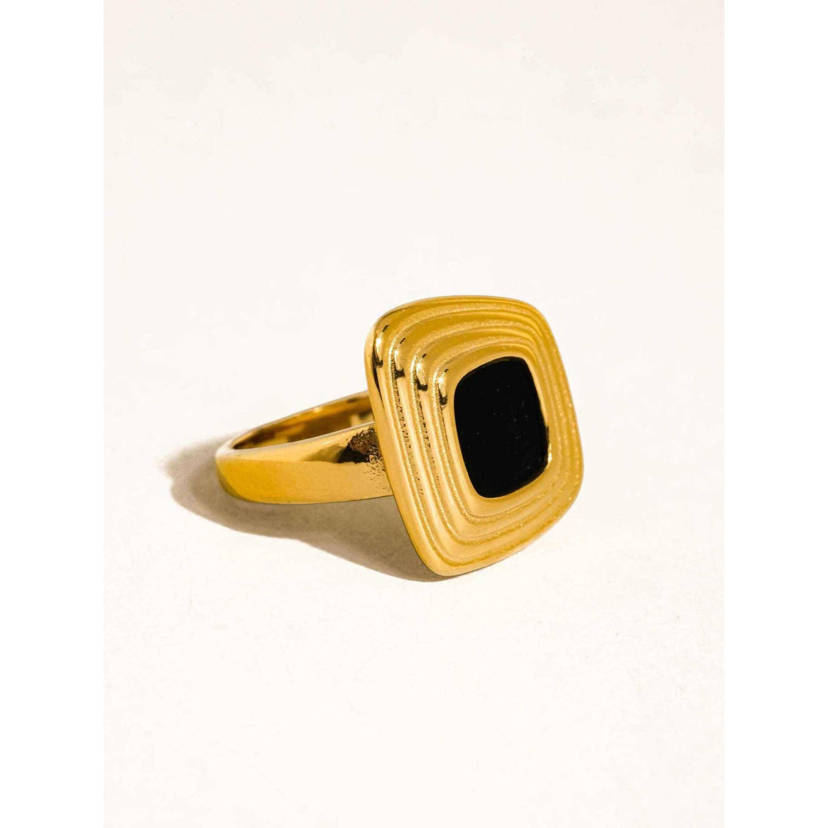 Auricca 18K Gold Non-Tarnish Abstract Open Statement Ring