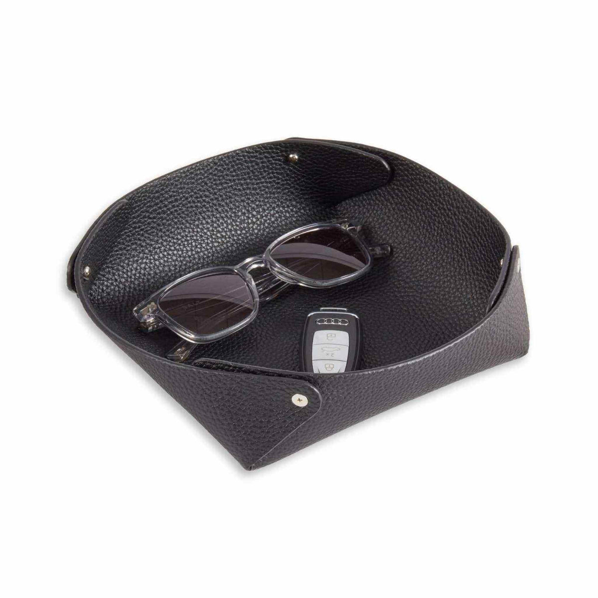 Luxe Leather Valet Tray ¨C Pebbled Finish