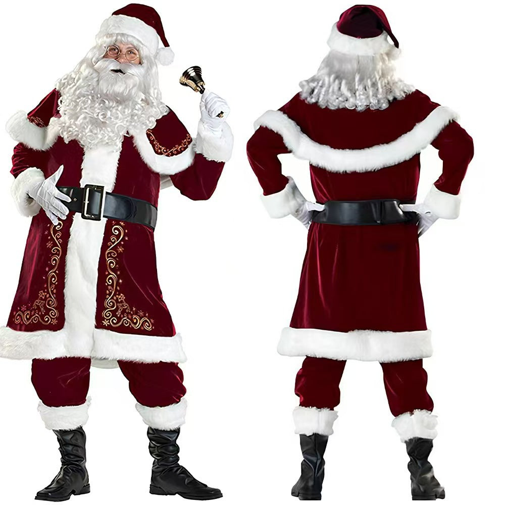 Christmas Couple Santa Costume Stage Performance Set
