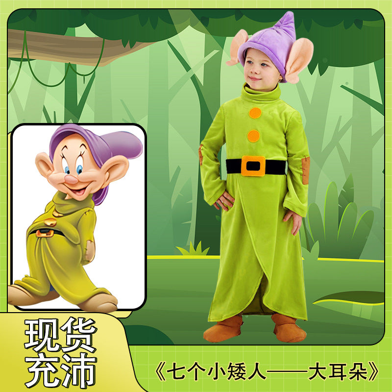 Christmas Kids Costume: Seven Dwarfs Role Play With Big Ears