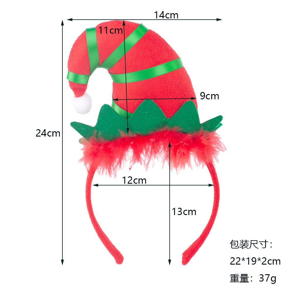 Christmas Elf Hat Headband For Kids Party Costume