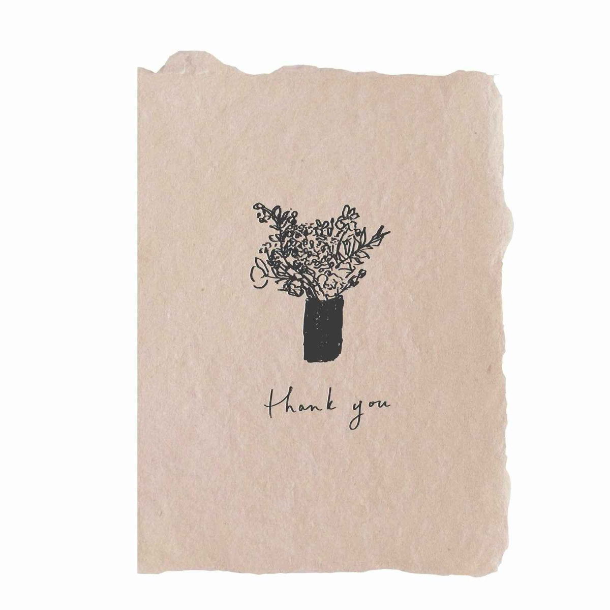 Thank you bouquet on rose card