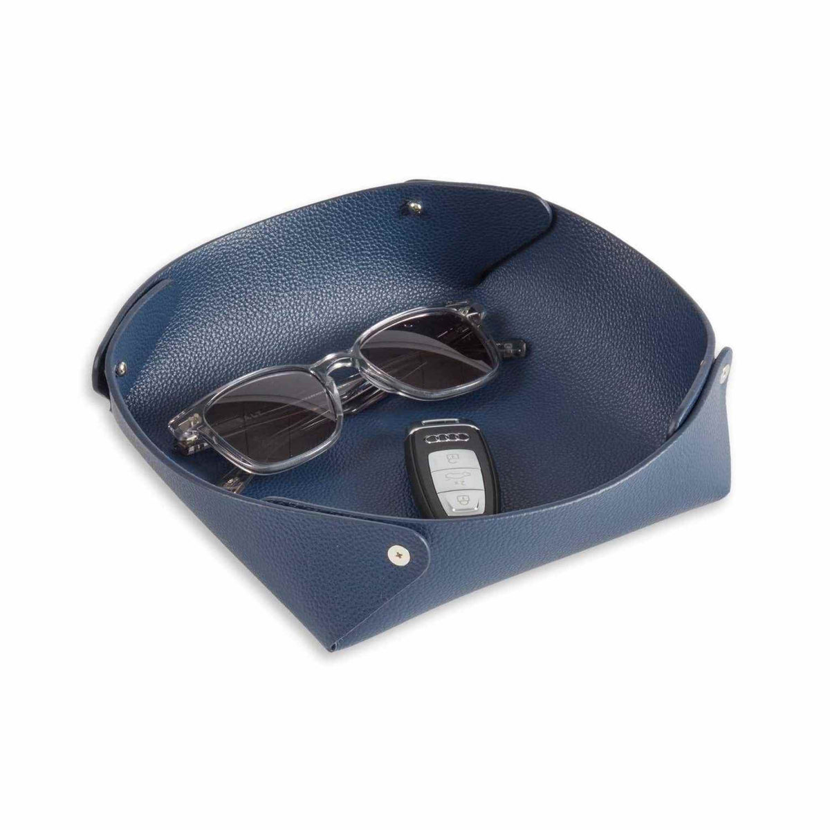 Luxe Leather Valet Tray ¨C Pebbled Finish