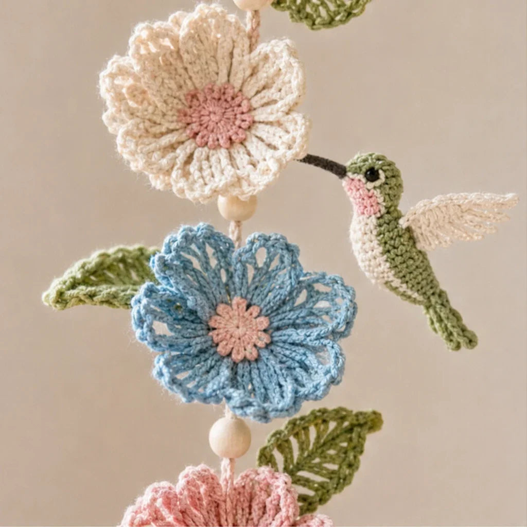 Bloomweave – Hummingbird And Flower Crochet Hanging Kit