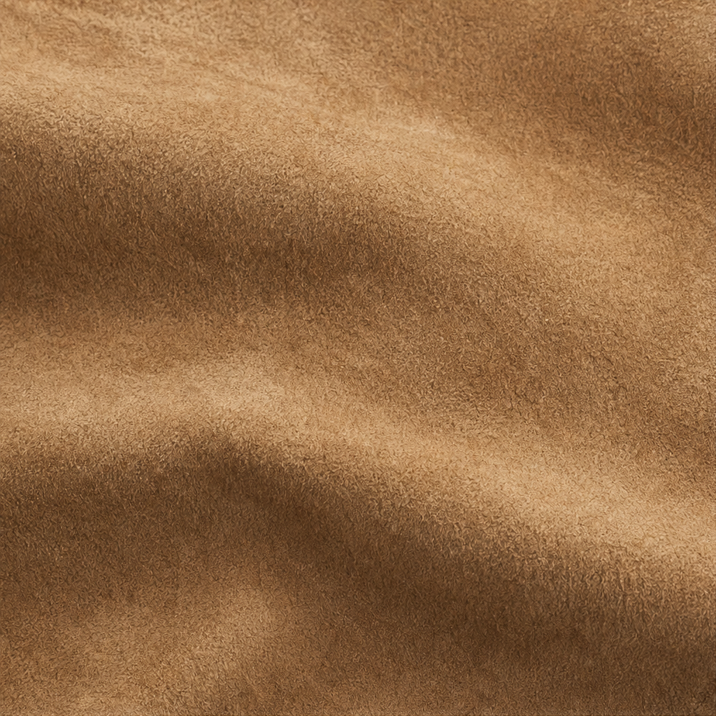 Tasselina – High-Neck Faux-Suede Tassel-Hem Dress