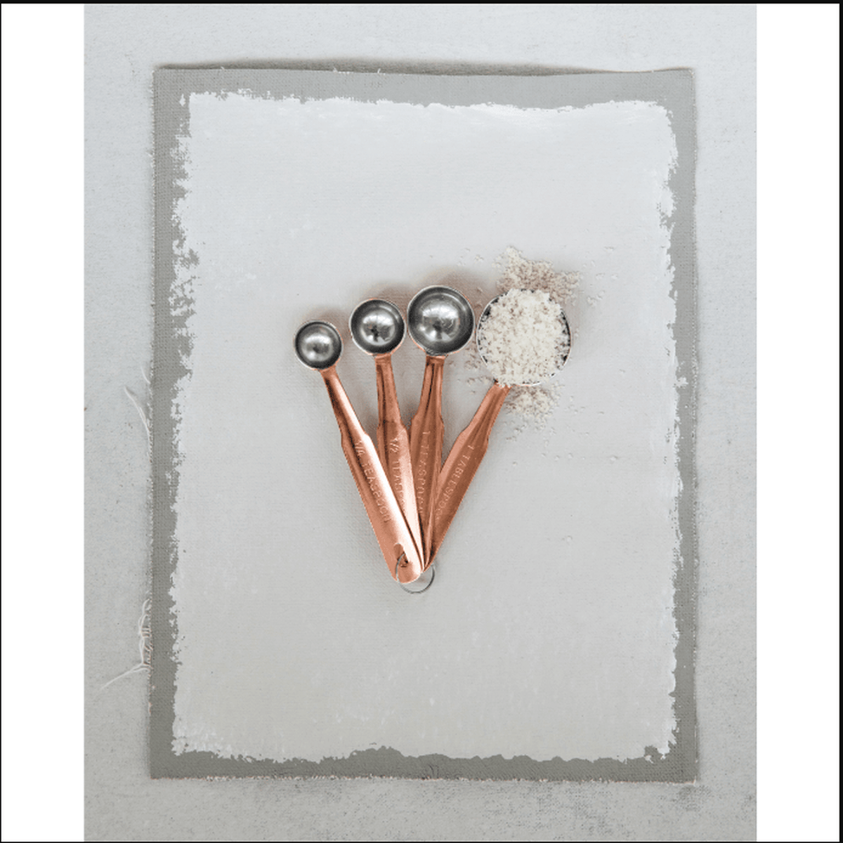 Copper Finished Stainless Steel Measuring Spoons, Set of 4
