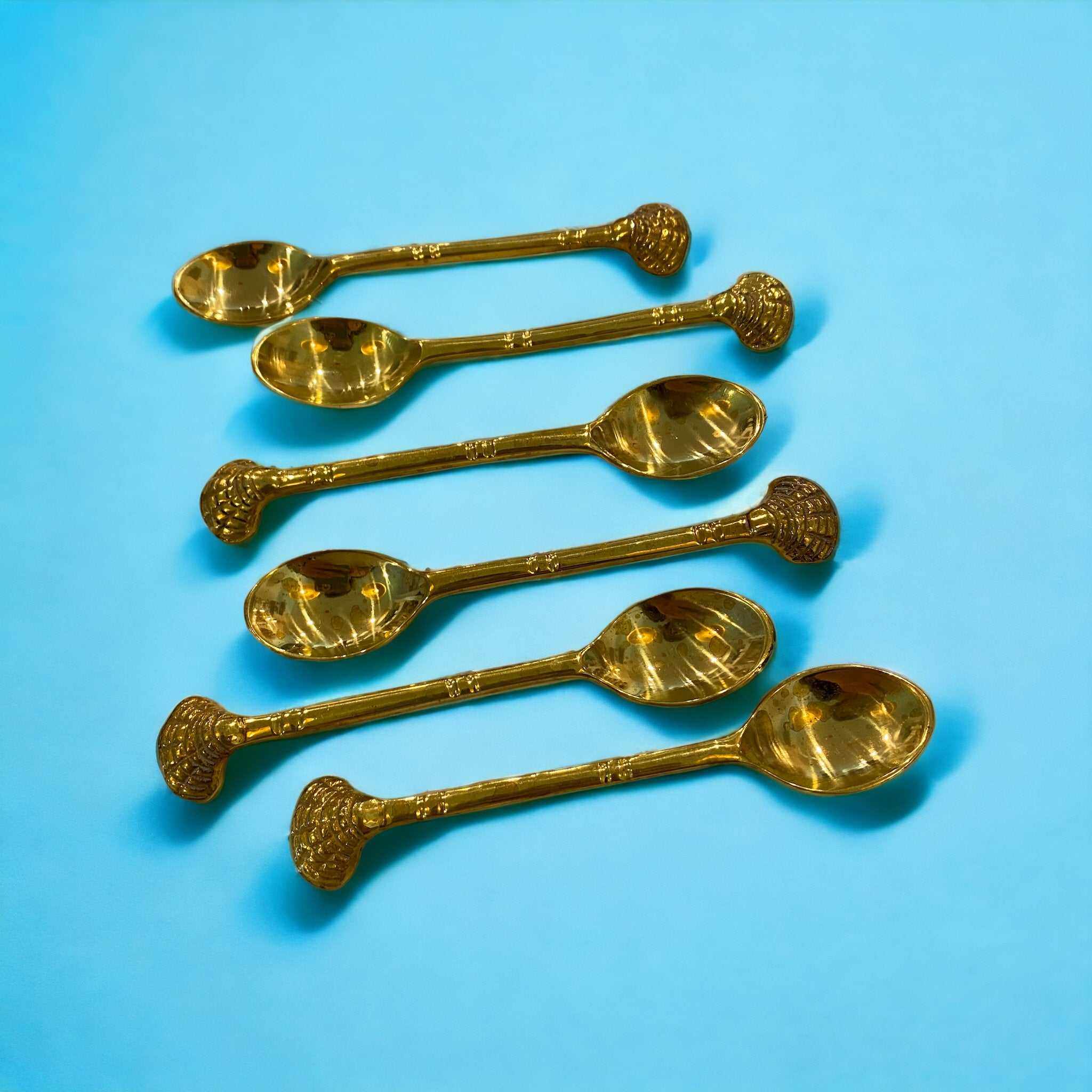 Brass Shell Spoon Set