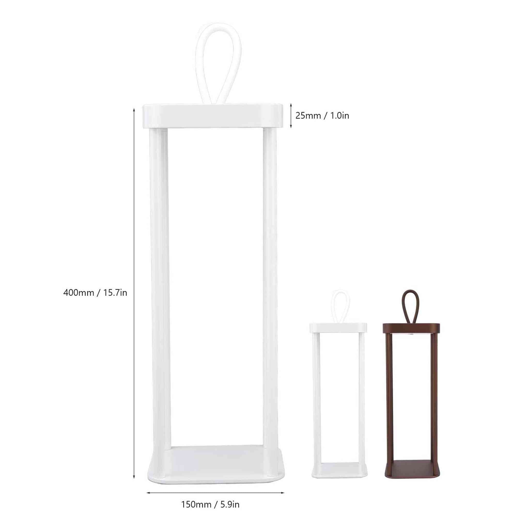 White Outdoor Modern Lantern Rechargeable