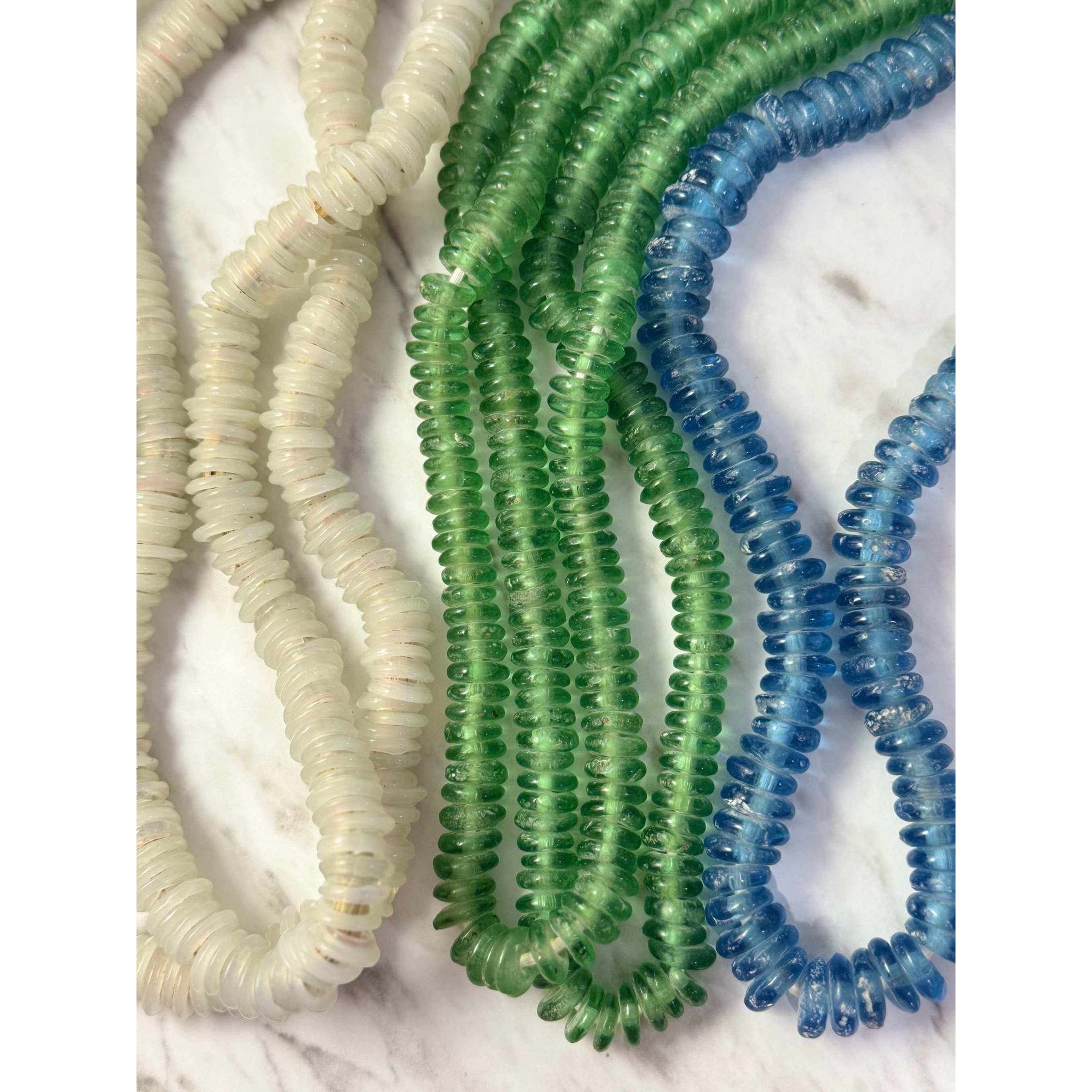 Recycled Glass Decorative Beads Assortment