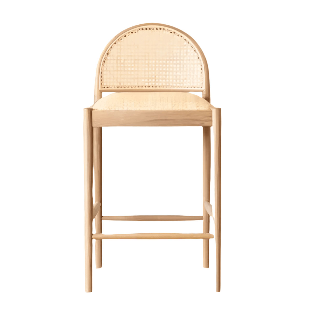 Solano Cane Back Counter Stool ¡ª Oak & Rattan